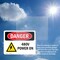 Signmission 480V Power On Danger Sign, Plastic, 10in W x 7in L, 2PK OS-2PACK-DS-P-710-L-2195 - alternate 3